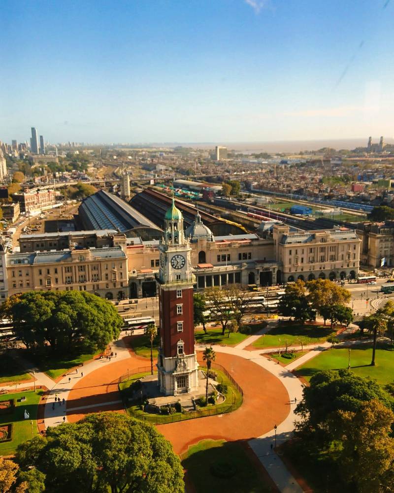 The Torre Monumental clock tower in the Retiro district of Buenos Aires, Argentina